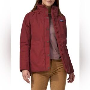Patagonia W’s Off Slope Carmine Red Waterproof Hooded Coat Size S